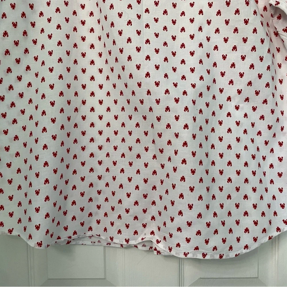 Banana Republic Factory Lobster Short‎ Sleeve Button Down Slim Fit Size XL